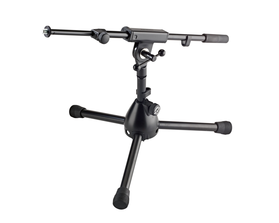 K&M 25950 Extra-Low Telescopic Boom Mic Stand with Short Heavy Legs